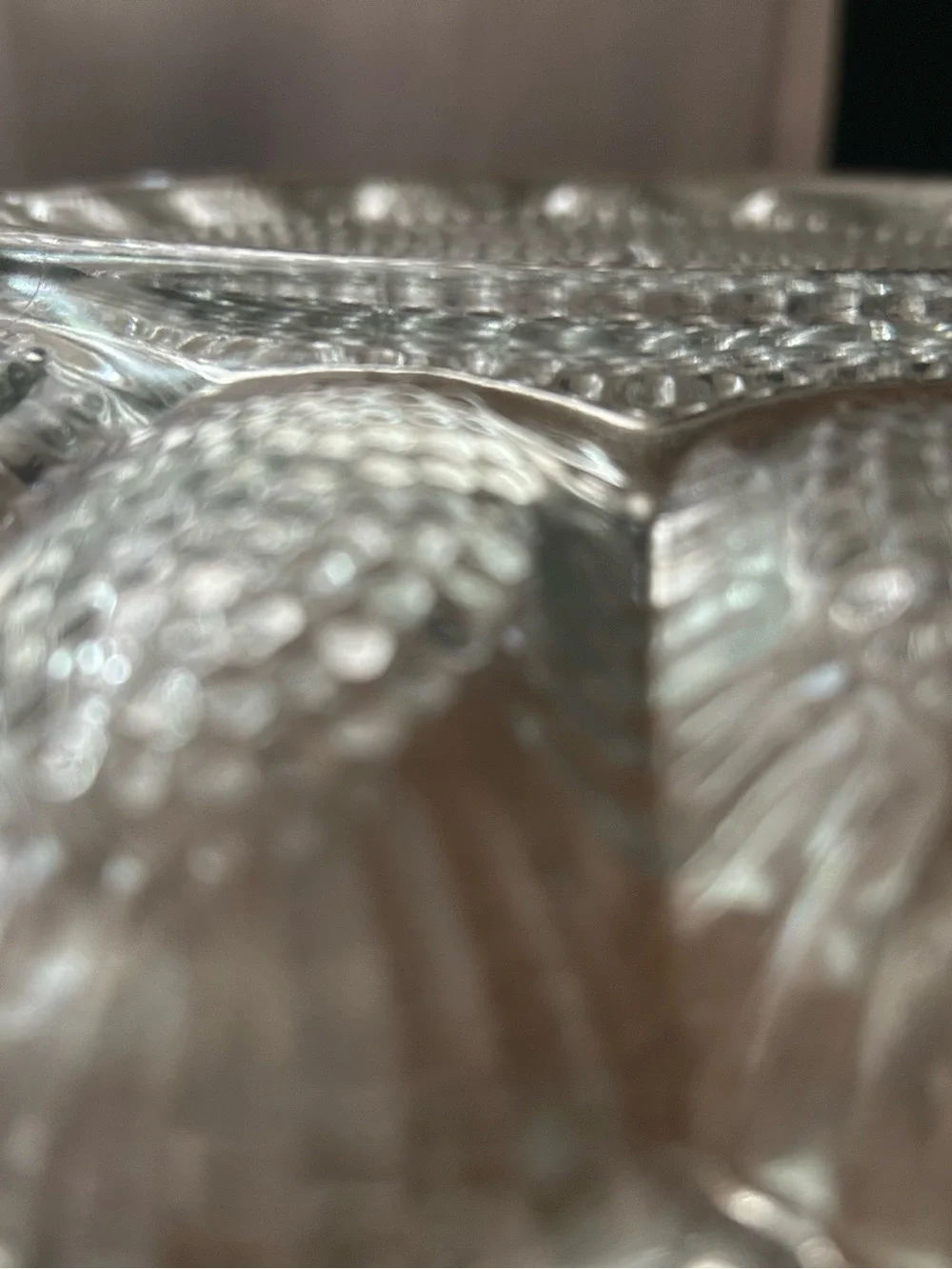 Vintage egg plate | Indiana glass hobnail |Clear Glass Scalloped Egg Platter
